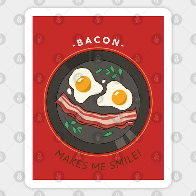 Bacon makes me smile - Bacon Magnet by cheesefries